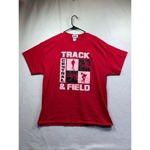 Plus Size Men Port & Company Core Blend Red Cotton T-shirt Size 2Xl (841)